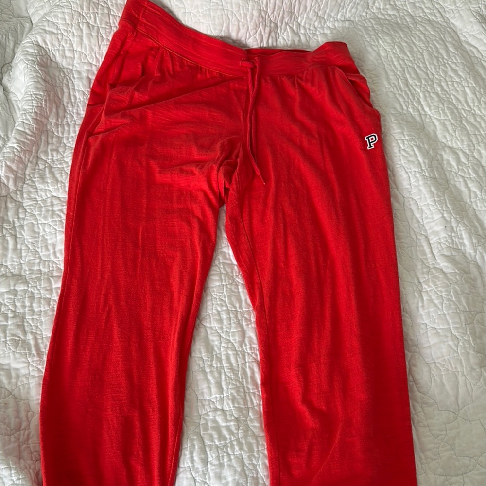 Red Lounge Pants with Logo